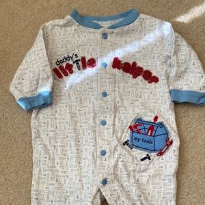 Daddy’s little helper footed onesie